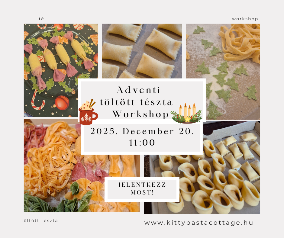 adventi tésztakészítő workshop-Mrs. Kitty's Pasta Cottage